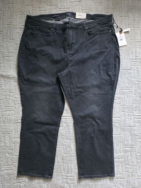 NYDJ Men's Slim Straight Jeans in Charcoal Black
